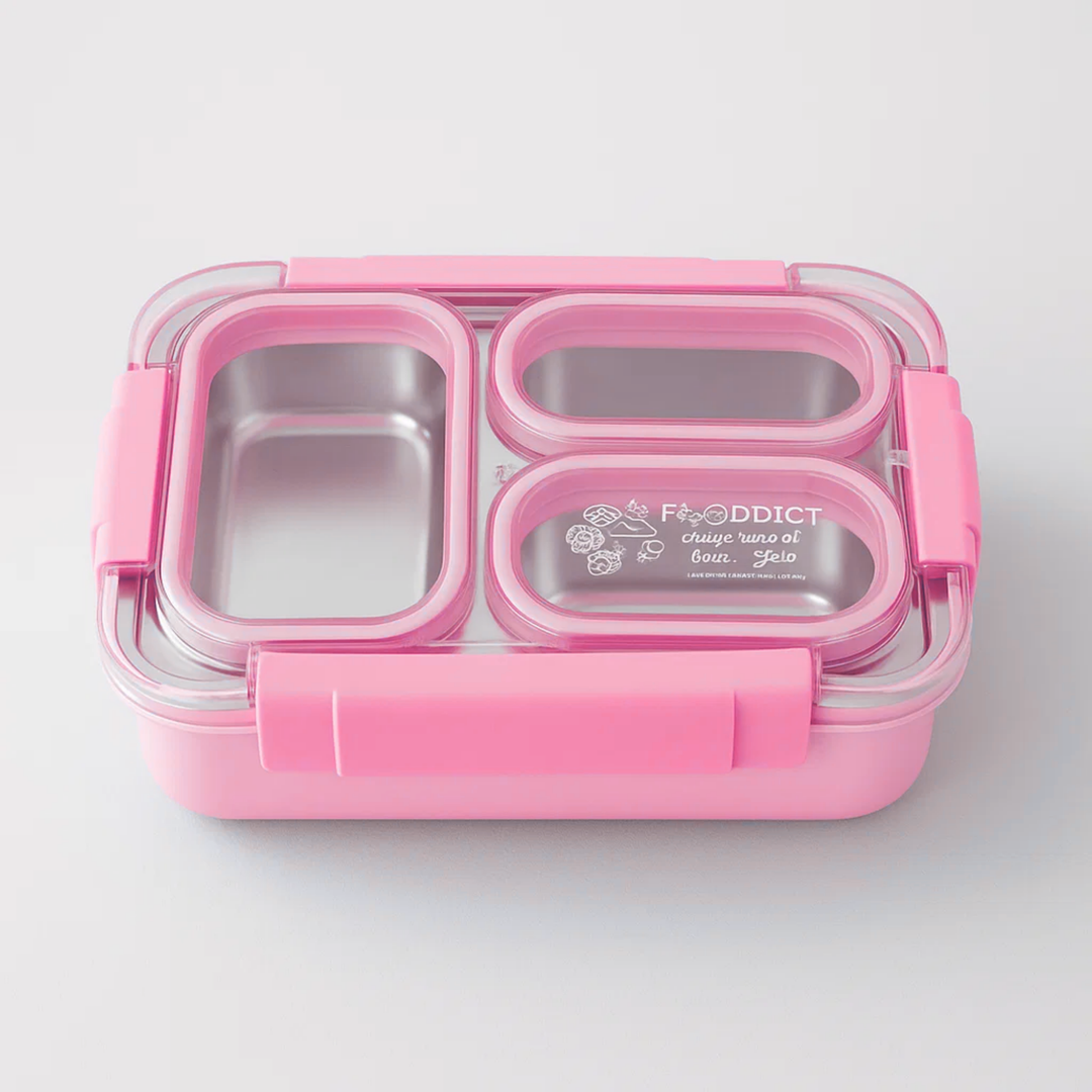 Korean Style 3-Compartment Bento Lunch Box ā Leakproof & Portable