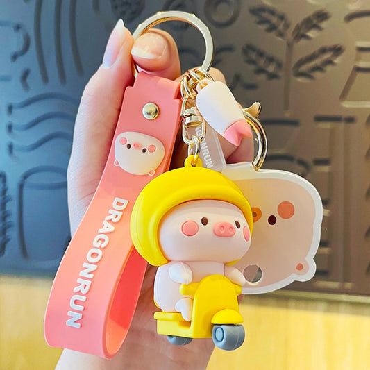 Sunshine Piglet Silicone Keyring – Cute & Clip-Ready