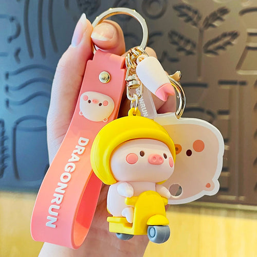 Sunshine Piglet Silicone Keyring – Cute & Clip-Ready